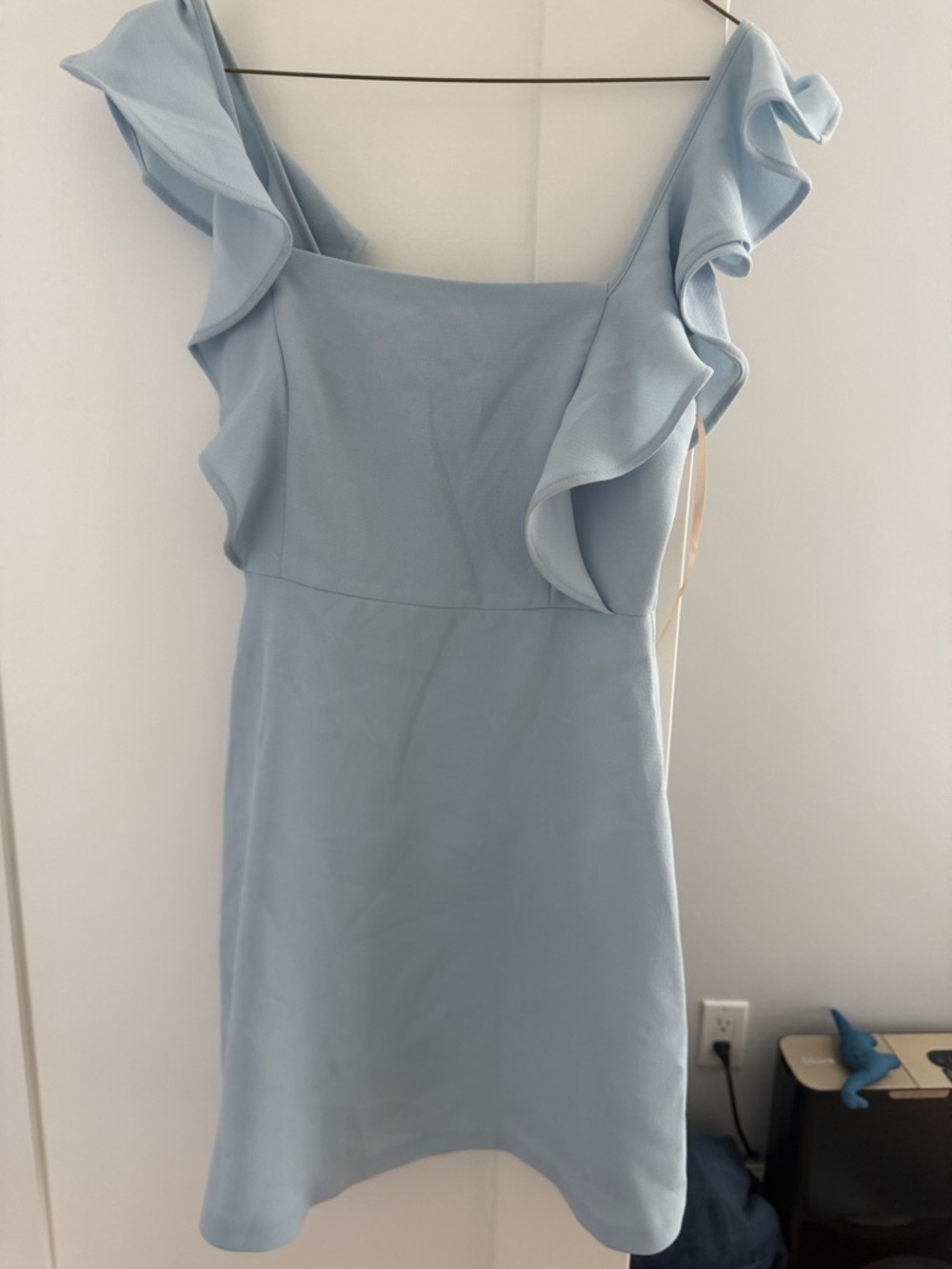 BCBG Blue Ruffle Strap Women's Dress